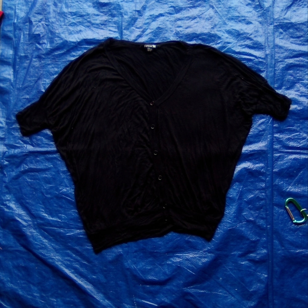 Black Button-Up Cardigan